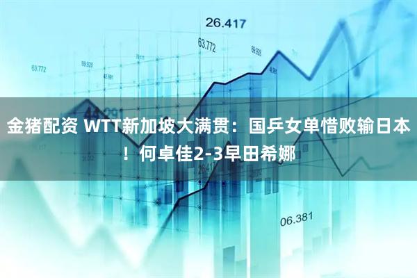 金猪配资 WTT新加坡大满贯：国乒女单惜败输日本！何卓佳2-3早田希娜