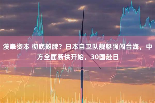 漢崋资本 彻底摊牌？日本自卫队舰艇强闯台海，中方全面断供开始，30国赴日