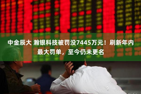 中金辰大 瀚银科技被罚没7445万元！刷新年内最大罚单，至今仍未更名