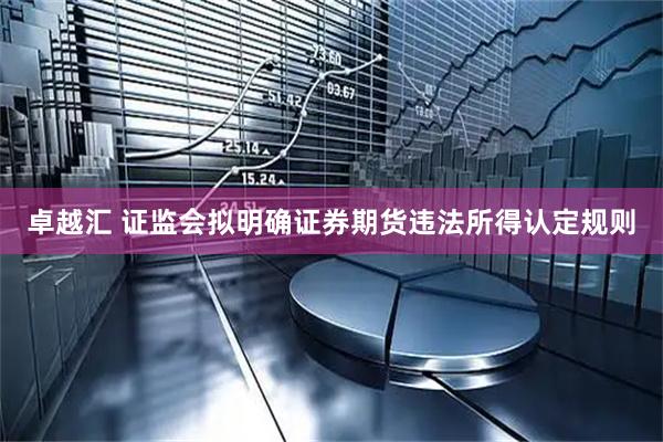 卓越汇 证监会拟明确证券期货违法所得认定规则