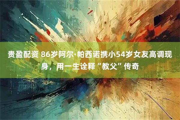 贵盈配资 86岁阿尔·帕西诺携小54岁女友高调现身，用一生诠释“教父”传奇